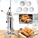 2L/3L Commercial Manual Churros Maker - Spanish Donut Machine Stainless Steel Vertical Filling Dessert Maker for Home and Commercial Use(2L)