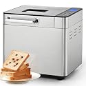2LB Bread Maker Machine, 13 in 1 Bread Machine with 3 Loaf Sizes and 3 Colors For Beginner, Breadmaker with Fruit &amp; Nut Dispenser, Yogurt, Jam, 13 Hours Timer, Dough Maker, Easy to Clean