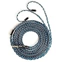 2M Extra Long MMCX IEM Cable, in Ear Monitor Replacement Earbuds Earphone Cable, KBEAR ST12 Plus 8 Core 4N OFC Silver-plated Headphone Wire for TIN Audio T2 T3 Shure Earphones (Blue-Black, MMCX 3.5MM)