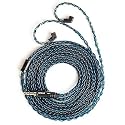 2M Long Recessed 2Pin IEM Cable, in Ear Monitor Replacement Earphone Cable, KBEAR ST12 Plus 8 Core 4N OFC Silver-plated Headphone Wire for KZ ZS10 PRO/ZSN PRO X/CCA CRA Earbuds (Blue-Black, QDC 3.5MM)