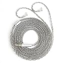 2M Long Recessed 2Pin IEM Cable, in Ear Monitor Replacement Earphone Cable, KBEAR ST12 Plus 8 Core 4N OFC Silver-plated Headphone Wire with 3.5mm Plug for KZ ZS10 PRO/ZSN PRO X/CCA CRA Earbuds, Grey