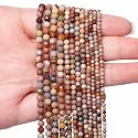 2mm 180pcs Natural Alashan Agate Stone Beads, Songxi Small Faceted Round Loose Gemstone Beads for Jewelry Making, DIY Art and Craft, Bracelet for Necklace (1 Strand)