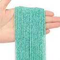 2mm 180pcs Natural Amazonite Stone Beads, Songxi Small Faceted Round Loose Gemstone Beads for Jewelry Making, DIY Art and Craft, Bracelet Beads for Necklace (1 Strand)