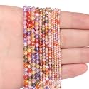 2mm 180pcs Natural Rainbow Zircon Stone Beads, Songxi Small Faceted Round Loose Gemstone Jewelry Making, DIY Art and Craft, Bracelet Necklace (1 Strand)