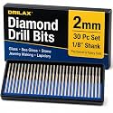 2mm Diamond Drill Bits for Ceramic 30 Pcs Set of Diamond Dremel Bits