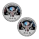 GLSOWEE 2PCS 2ND Amendment Badge Rated Car Emblem, 4 x 4 3D Metal Stickers
