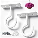 2Pack 2.5in Ceiling Hooks for Hanging Plants White