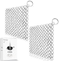 Herda 2Pack 4" Chain Mail Cast Iron Cleaner Scrubber 316 Chainmail Scrubber