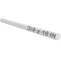 3/4" 6061 T651 Solid Aluminum Round Rod 16" Long 3/4 Inch(19MM) Diameter Solid T651 Extruded Lathe Bar Stock, Round Aluminum Bars for Industrial, DIY Craft (+/-0.05")