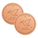 2Pack Bird Bath Copper Purification Disk | 0.6mm Reinforced 99.9% Pure Copper | Universal Fit for Outdoor Birdbaths(Birdbath Copper 2 Pack)