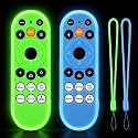 [2Pack] Climberer Cover for VIZIO XRT290,Smart TV Remote Control Replacement Glow in Dark Protective Skin Case - Blue &amp; Green (XRT290)