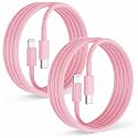 2Pack for iPhone14/13/12 Fast Charger Cable Pink 6ft[Apple MFi Certified]