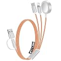 1Pack Travel Essentials for Apple Watch Charger,3-in-2 Multi Charging Cable