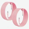 2Pack Pink Fast Charger Cable 10ft [Apple MFi Certified], USB Type C to Lightning Cable 10 Foot for Apple iPhone 13 12 11 Pro XR XS Max X 8 Plus