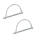 2Pack Premium Trailer Hitch Pin, Trailer Pin,Professional Trailer Coupler Pins for Farm,Trailer,Hitches,Lawn Use,Size 1/4" x 3.2"(6.3mm x 80mm)