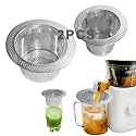 2Pack Pulp Strainer for Nama J2, Cold Press Juicer Suitable for Nama J2 Juicer Secondary Fine Filter Accessories, 5.5 in & 4.2in 304 Stainless Steel