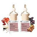 2Pack Red Cherry Air Freshener Set, Car Accessories Decoration Hanging Scented Car Diffuser for Men Women