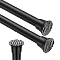 2pack Spring Tension Curtain Rods 18-36 Inch Adjustable Black Tension Rod