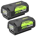 2Pack Upgraded to 8000mAh Battery Replacement for Ryobi 40V Battery Lithium