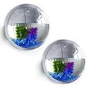 2Pack 5.9IN Wall Fish Bowl, Acrylic Wall Organizer for Toy Storage and Display,Hanging Planters Terrarium