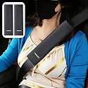 2Packs Car Seatbelt Cover 8.66 Inch, Short Leather Car Seat Belt Cover Pad Cushion, Car Seat Belt Shoulder Pad, Seatbelt Cushion Universal Fit Seatbelt Pad for Truck, SUV, Most Vehicles (Black)