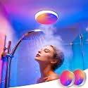 2Packs IP68 Waterprooof Rechargeable Shower Lights,400LM, RGB Therapy, Remote Control,4000mAh Battery, 3CCT & 16 RGB Colors,3 Timers,Inside Shower Lamp for Bathroom, Bedroom, Party Mood Lighting