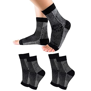 2 pcs neuropathy socks compression socks compression socks for men foot pain relief products open toe foot sleeves compression socks for ankle swelling achilles tendon arch support suitable for feet ranging from 25 to 27cm