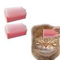 2PC Soft Cat Brush for Grooming - Gentle Cat Tongue Brush with1300+Barbed Serrations, Brushes for Sensitive Cats-Lightweight, gentle, Perfect for Daily Grooming&amp;Enhancing Bonding (Pink)