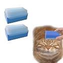 2PC Soft Cat Brush for Grooming - Gentle Cat Tongue Brush with1300+Barbed Serrations, Brushes for Sensitive Cats-Lightweight, gentle, Perfect for Daily Grooming&amp;Enhancing Bonding (blue)