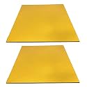 2PCS 12x12 Acrylic Mirror Sheet Mirror Cast Acrylic Sheet 1/8 for Laser CO2 with Film Masking for Design DIY Craft Adhesive Plate Gold