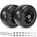 2Pcs 13x6.50-6 Flat Free Zero Turn Lawn Mower Tires Fit 3/4" 1/2" 5/8" Axle