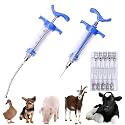 2Pcs 20ml Goat Drench Syringe, Adjustable Reusable Drench Gun