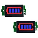 2PCS 3-34V 5mA Battery Capacity Indicator Module with Real Charge Level, Compatible with Lithium Polymer Nickel Acid 1S-8S Charging Display（Blue）