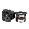 2Pcs 3 Inch Audio Speaker 4Ohm 8Ohm 15W Full Range Speaker HiFi Treble Mediant Bass Loudspeaker(Black)