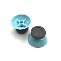 2PCS 3D Analog Joystick Cap Thumb Stick Cap Thumbstick Replacement for Xbox One Slim Controller (Light Blue+Gray)