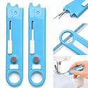 2PCS 4 in 1 Needle Threader with Seam Ripper Ruler Scale and Magnifier