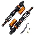 OUMURS 2Pcs 400mm Adjustable Motorcycle Air Shock Absorber Fit for Honda Suzuki Yamaha Kawasaki ATV Go Kart Quad Dirt Sport Bikes