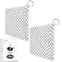 Herda 2pcs 5" Chain Mail Cast Iron Cleaner Scrubber, 316 Chainmail Scrubber