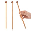 2pcs 5mm Bamboo Knitting Needles 10-Inch Long Wooden Knitting Needles