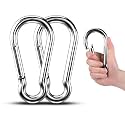 2pcs 7.00 inch Large 304 Stainless Steel Carabiner Clip Hooks Spring Snap