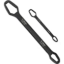 2pcs All in One Multifunctional Universal Wrench Set Self-Tightening Adjustable,3-17mm & 8-22mm Universal Torx Wrench, Double-ended Adjustable Wrench Tool Key Set Screw.