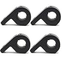 4 Pcs LED Light Bar Mounting Brackets, 0.75" 1" 1.25" Tube Clamp, Automotive Aluminum Mount Mounts for ATV UTV Roof Rack Bull Bar Fog Lights, Black