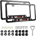 2Pcs Aluminum Full Color Car License Plate Frames for 49ers-License Plate Cover Universal Fit for Cars, Trucks, SUVs - Rustproof & Easy Install, for Men Women Boys Girls