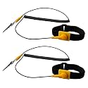 2pcs Anti Static Wrist Strap, Grounding Bracelet, Adjustable Antistatic Wrist Band with Alligator Clip and 5.9ft Long Cable, Suitable for PC Building and Electronics Repair (Yellow)