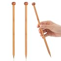 2pcs Bamboo Knitting Needles 10-Inch Long Wooden Knitting Needles Knitting for Beginners Sock,Scarf,Handmade DIY Knitting & Crochet Supplies(8mm)