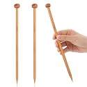 2pcs Bamboo Knitting Needles 10-Inch Long Wooden Knitting Needles 6mm