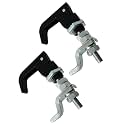 2PCS Black Powder Coated Lift and Turn Compression Latch, Adjustable Grip¡­