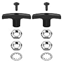 2-Pack RV Sewer Valve Handle Kit for Black Tank, Black