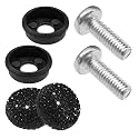 2PCS Bling Car License Plate Screws and Caps Kit, Black