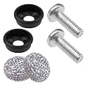 2PCS Bling Car License Plate Screws and Caps Kit, White